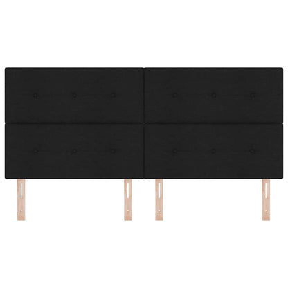 Testiera LED con luci a strisce a LED Nero 200 cm Poliestere