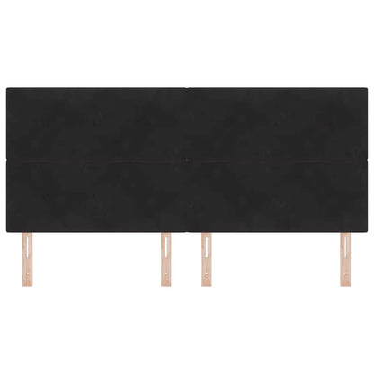 Testiera LED con strisce LED Nero 200 cm Velluto
