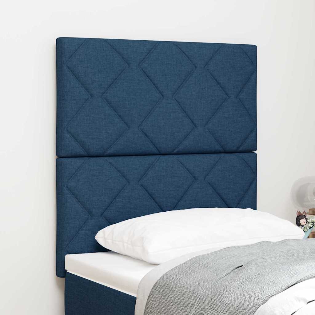 Testiera con testiera Blu 80 cm Tessuto
