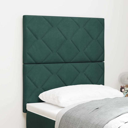 Testiera LED con testiera Verde Scuro 80 cm Pelle Sintetica