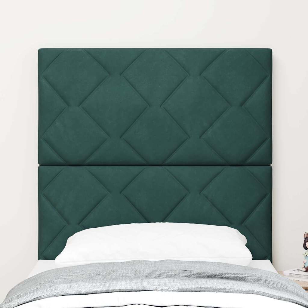 Testiera LED con testiera Verde Scuro 80 cm Pelle Sintetica