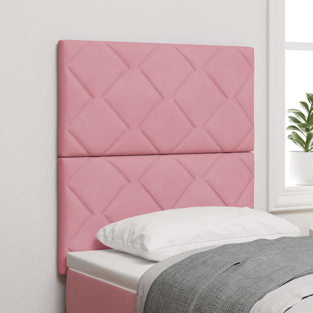 Testiera LED Rosa 80 cm Pelle Sintetica