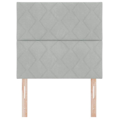 Testiera LED Grigio chiaro 90 cm Pelle Sintetica