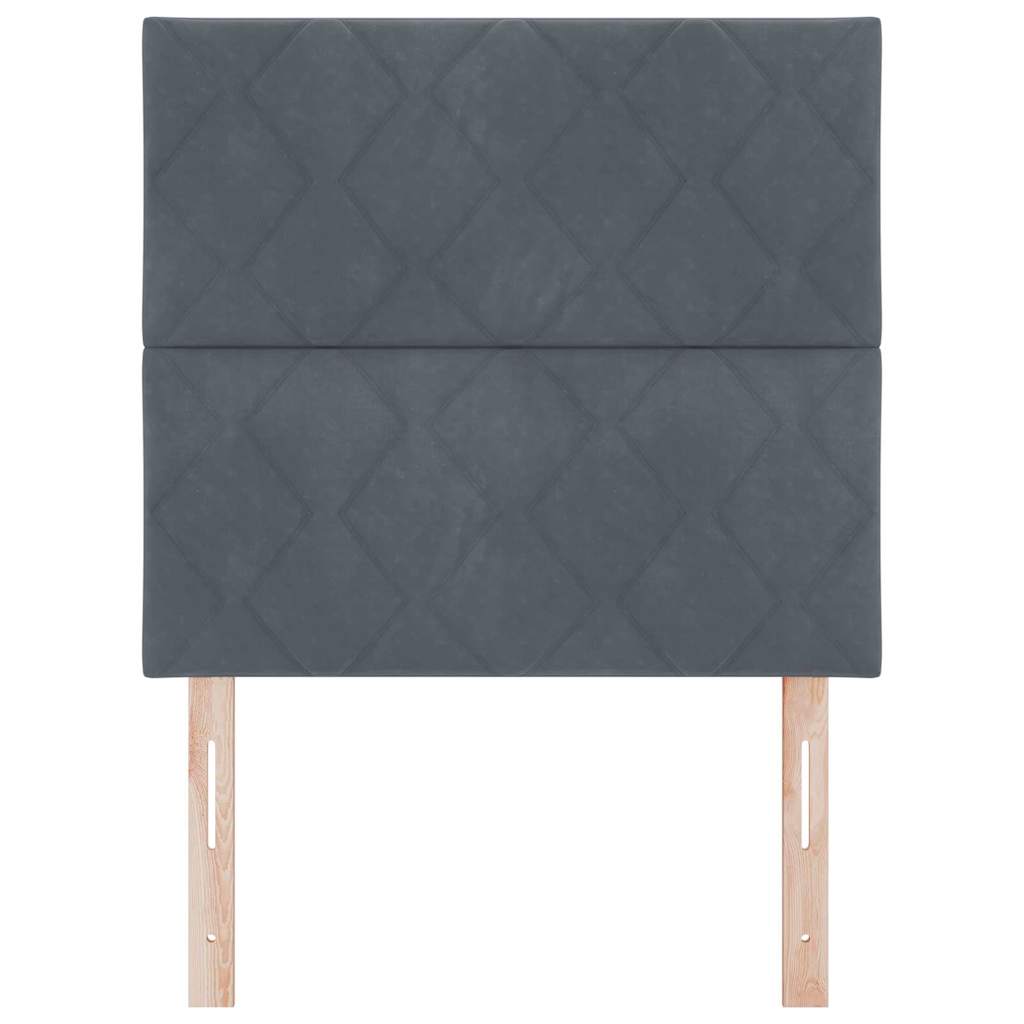 Testiera LED Grigio scuro 90 cm Pelle Sintetica