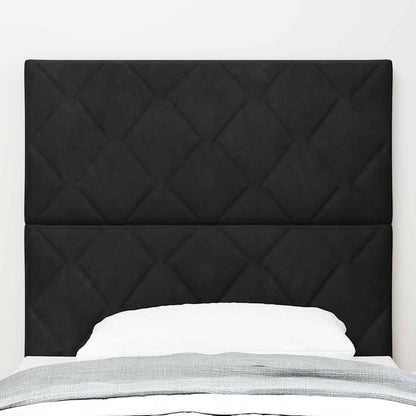 Testiera LED Nero 90 cm Pelle Sintetica