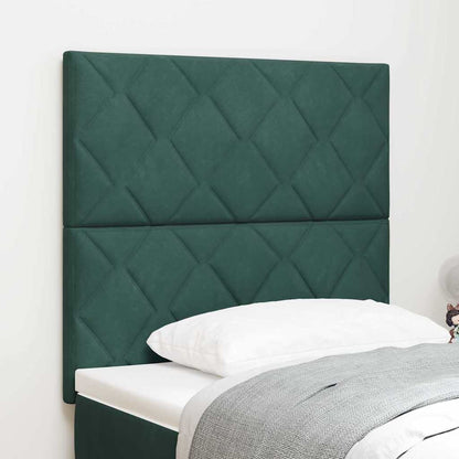 Testiera LED Verde Scuro 90 cm Pelle Sintetica