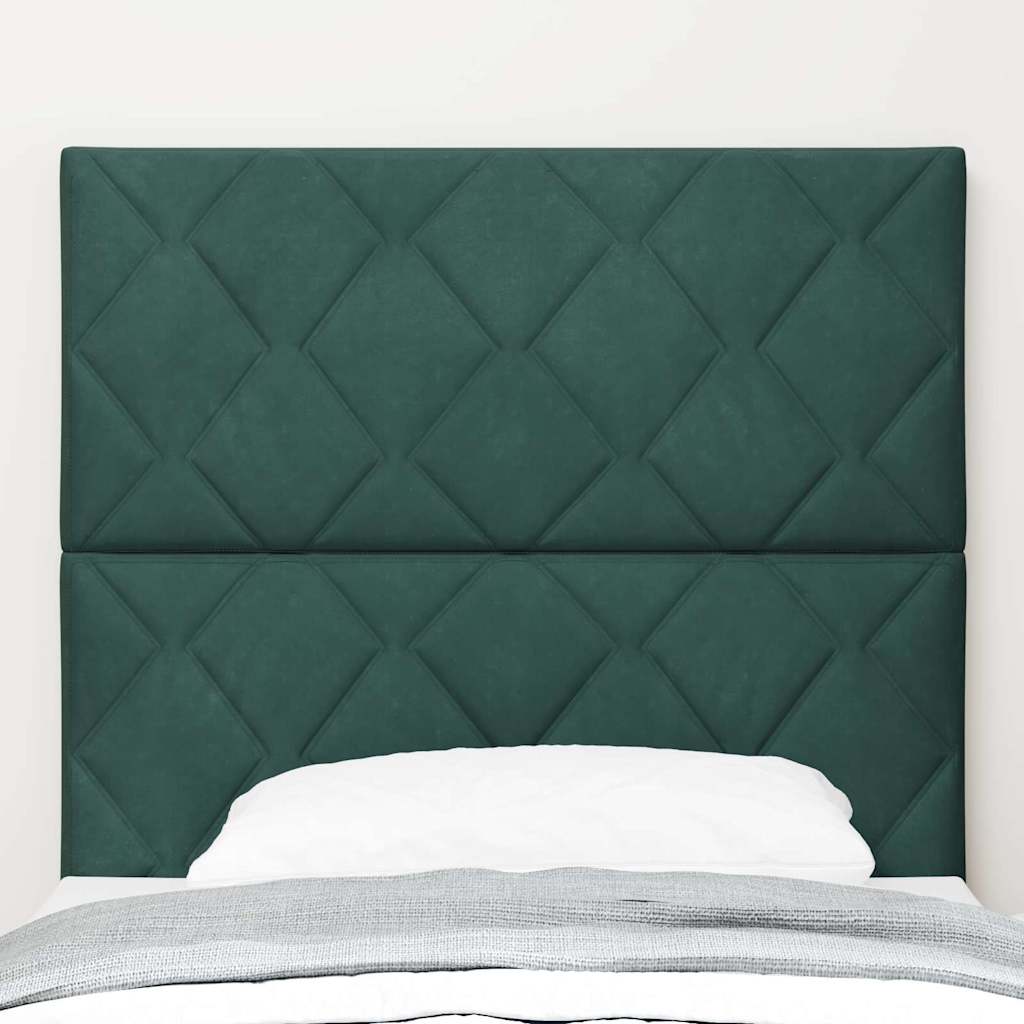 Testiera LED Verde Scuro 90 cm Pelle Sintetica