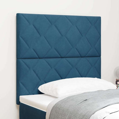 Testiera LED Blu Scuro 90 cm Pelle Sintetica