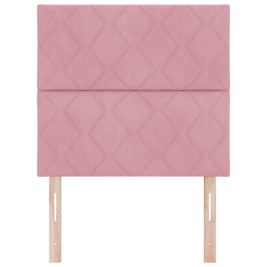 Testiera LED Rosa 90 cm Pelle Sintetica
