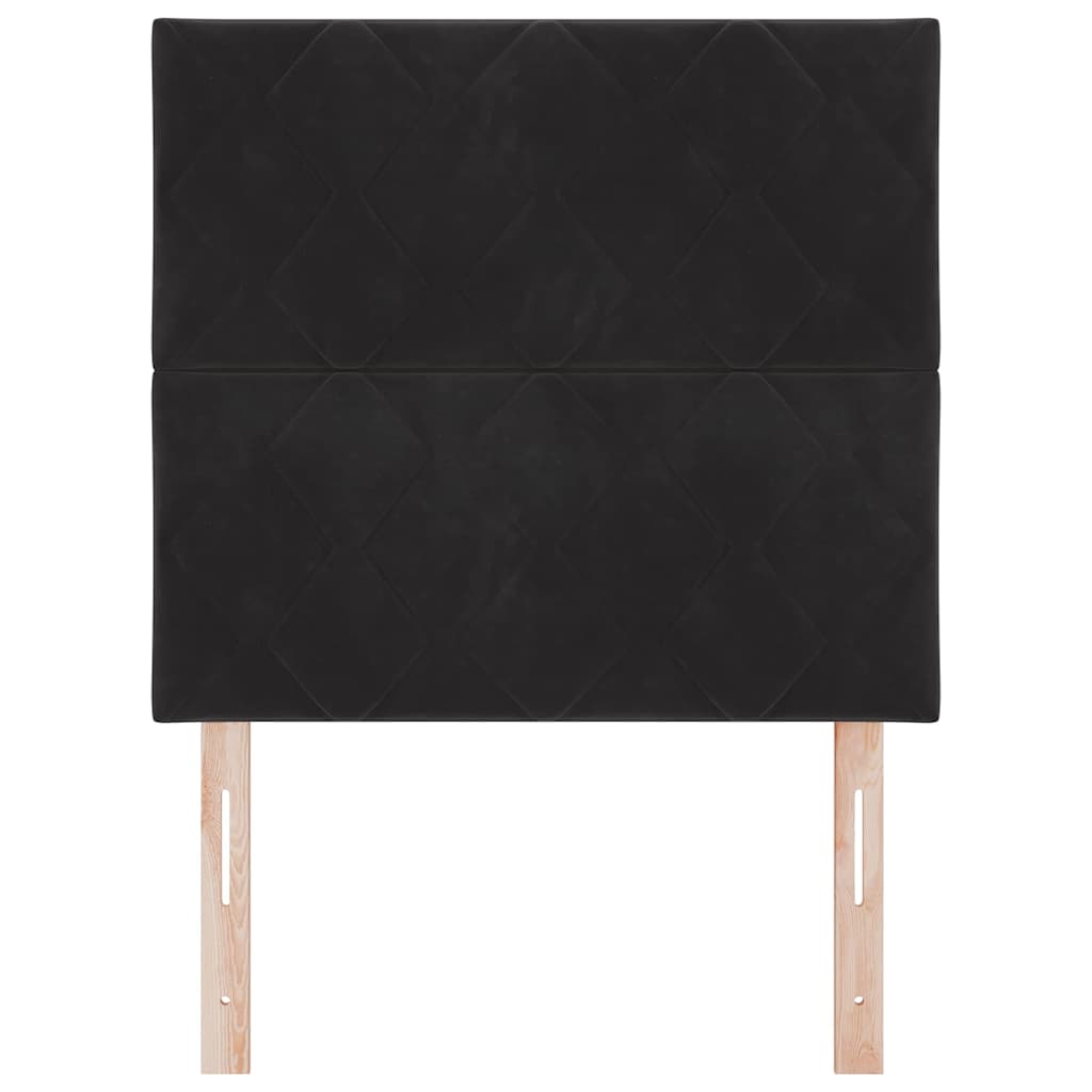 Testiera LED Nero 100 cm Pelle Sintetica