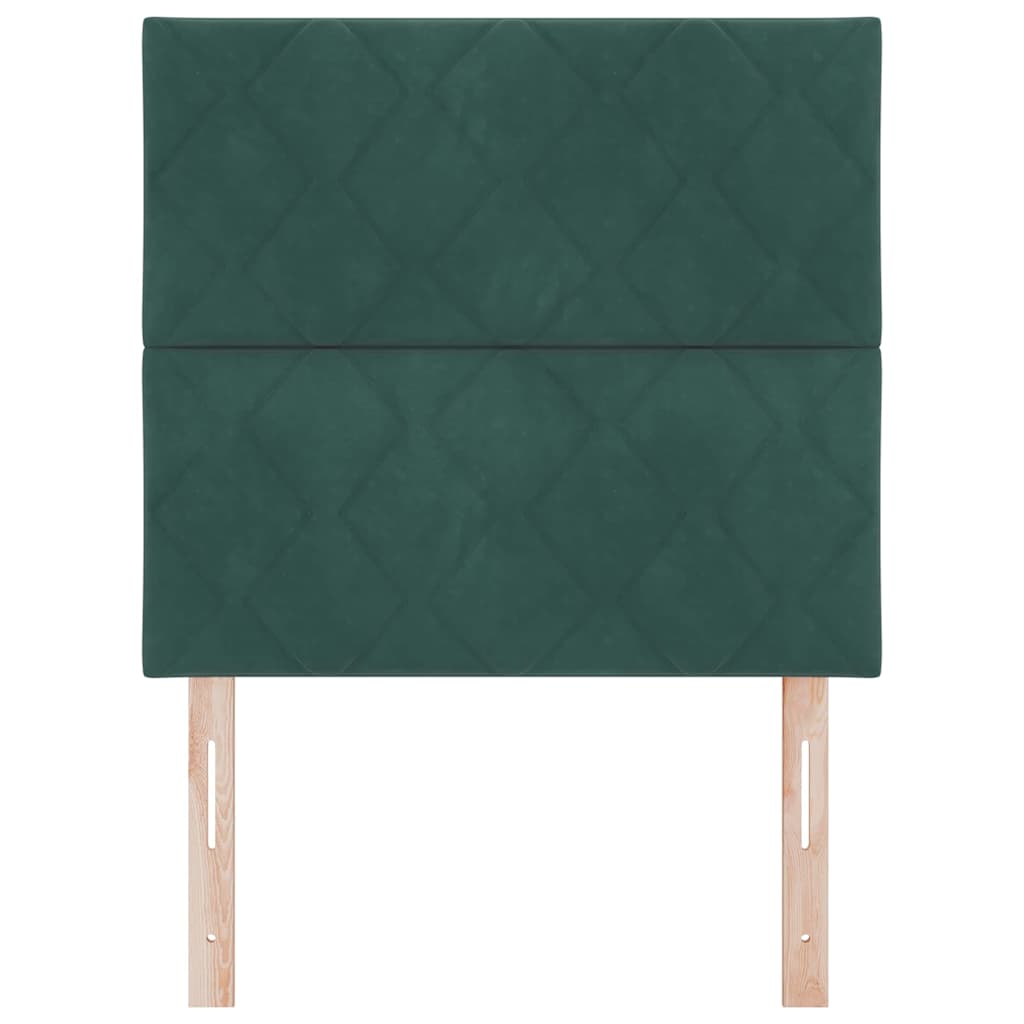 Testiera LED Verde Scuro 100 cm Pelle Sintetica