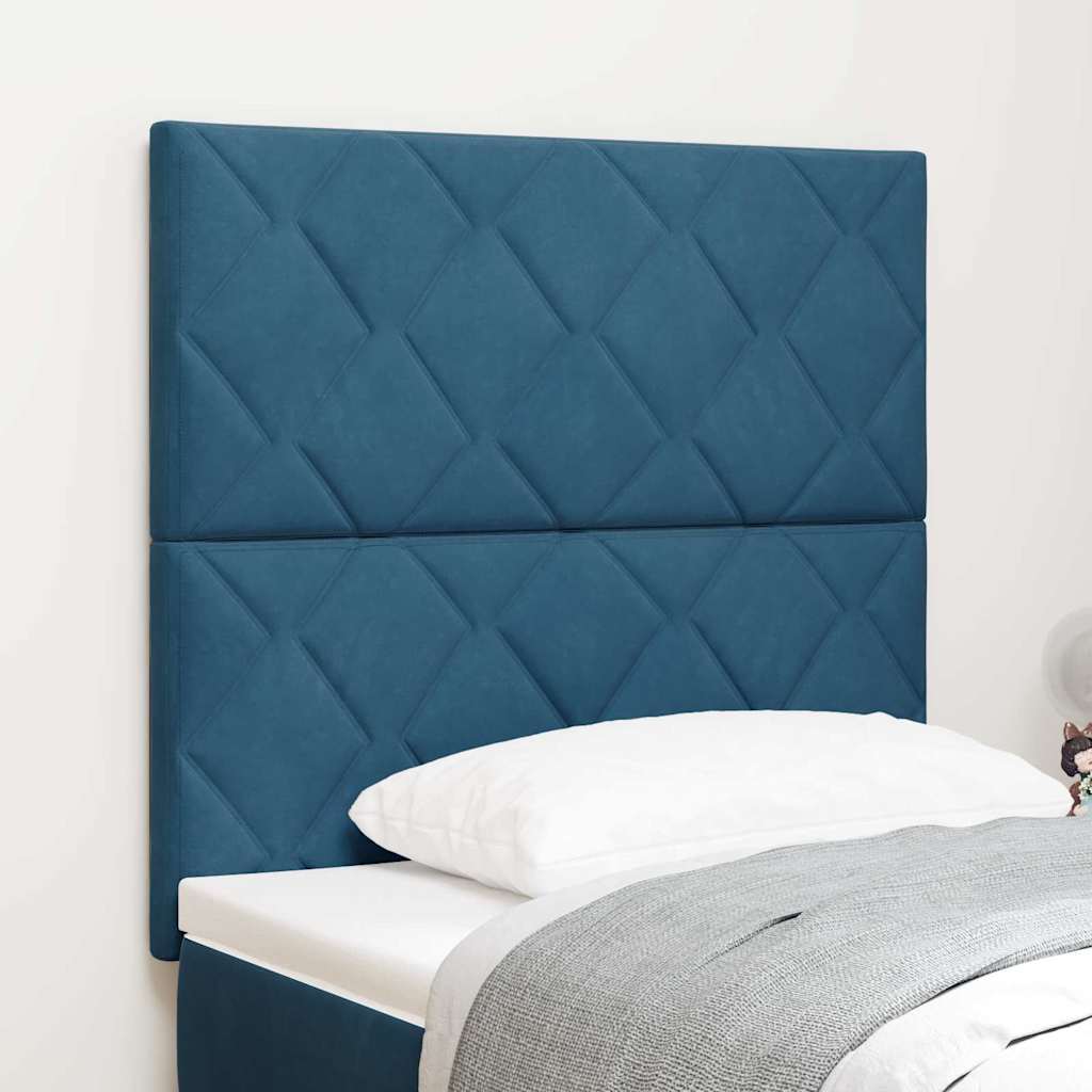 Testiera LED Blu Scuro 100 cm Pelle Sintetica