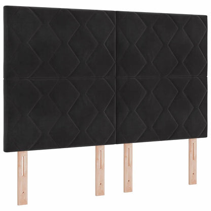 Testiera LED Nero 144 cm Pelle Sintetica