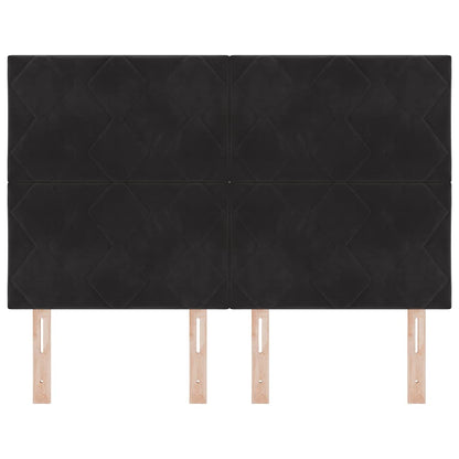 Testiera LED Nero 144 cm Pelle Sintetica