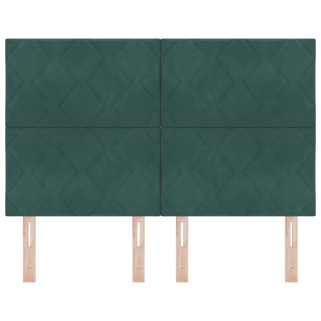 Testiera LED Verde Scuro 144 cm Pelle Sintetica