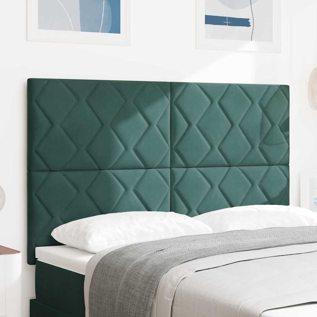 Testiera LED Verde Scuro 160 cm Pelle Sintetica