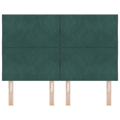 Testiera LED Verde Scuro 160 cm Pelle Sintetica