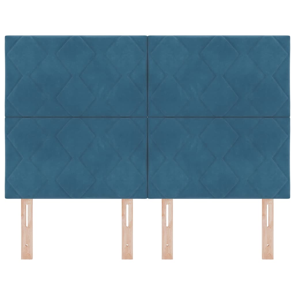 Testiera LED Blu Scuro 160 cm Pelle Sintetica