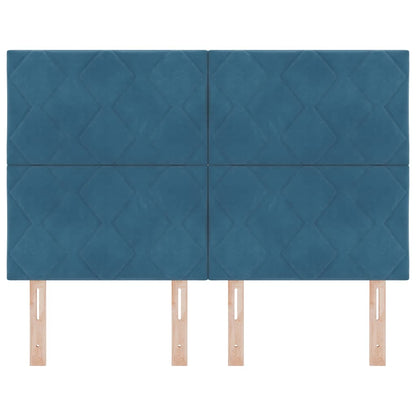 Testiera LED Blu Scuro 160 cm Pelle Sintetica