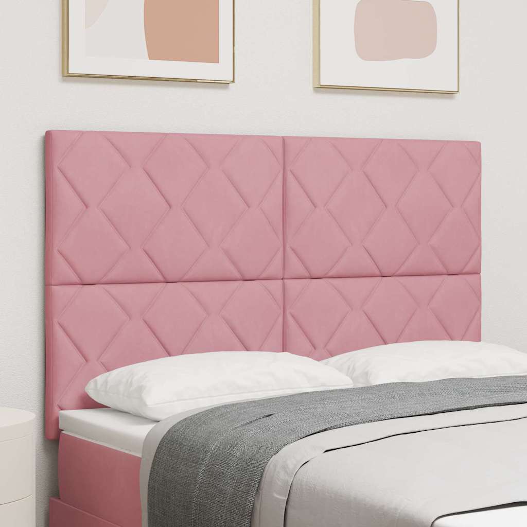 Testiera LED Rosa 160 cm Pelle Sintetica