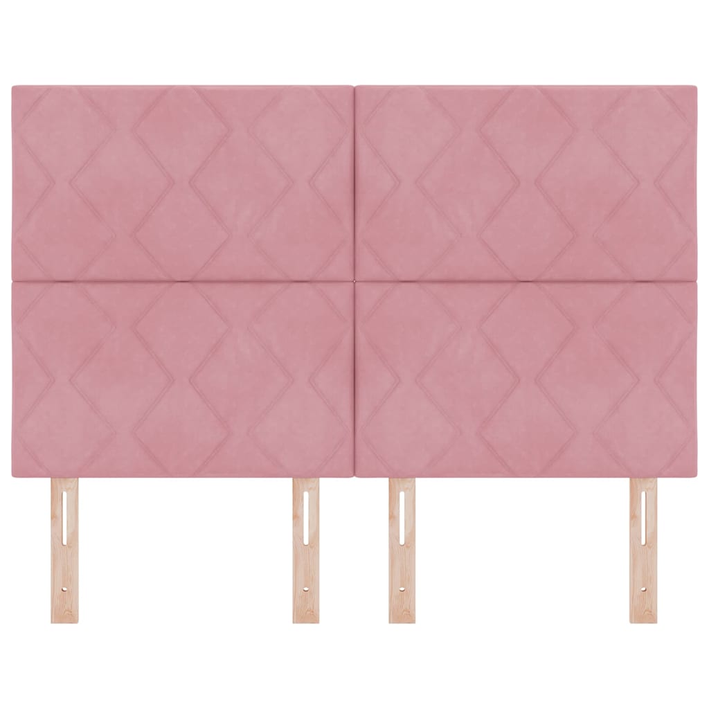 Testiera LED Rosa 160 cm Pelle Sintetica