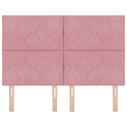 Testiera LED Rosa 160 cm Pelle Sintetica