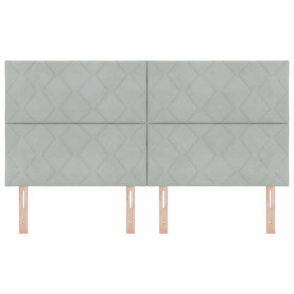 Testiera LED Grigio chiaro 180 cm Pelle Sintetica
