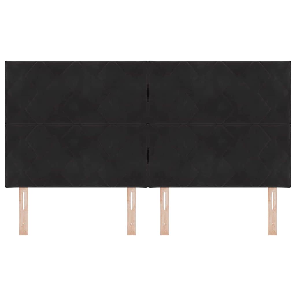 Testiera LED Nero 180 cm Pelle Sintetica