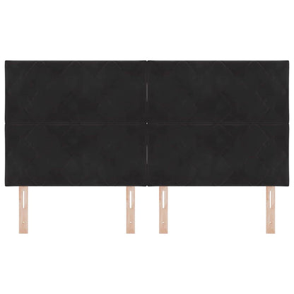Testiera LED Nero 180 cm Pelle Sintetica