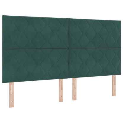 Testiera LED Verde Scuro 180 cm Pelle Sintetica