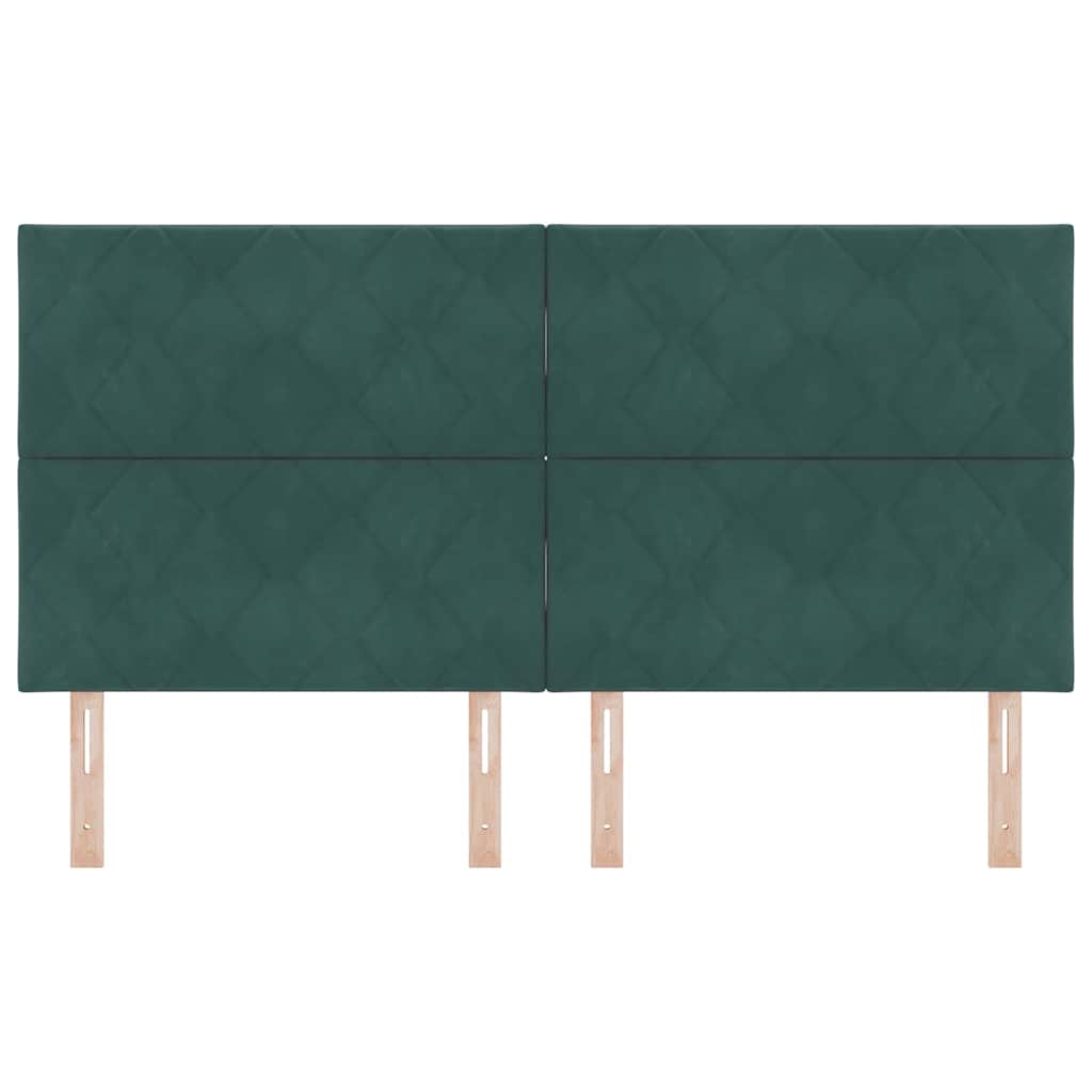 Testiera LED Verde Scuro 180 cm Pelle Sintetica