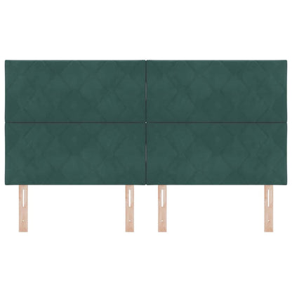 Testiera LED Verde Scuro 180 cm Pelle Sintetica