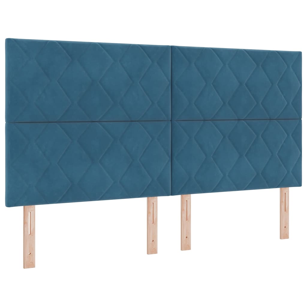 Testiera LED Blu Scuro 180 cm Pelle Sintetica