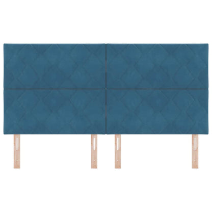 Testiera LED Blu Scuro 180 cm Pelle Sintetica