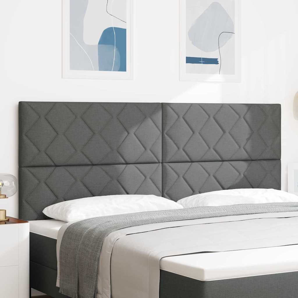 Testiera Grigio 200 cm Tessuto