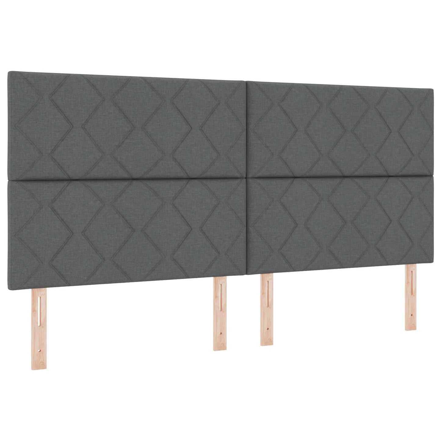 Testiera Grigio 200 cm Tessuto