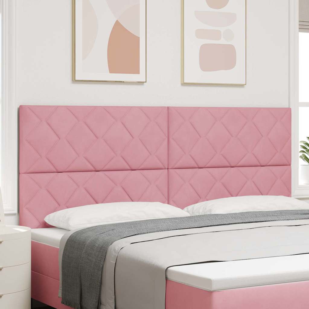Testiera LED Rosa 200 cm Pelle Sintetica