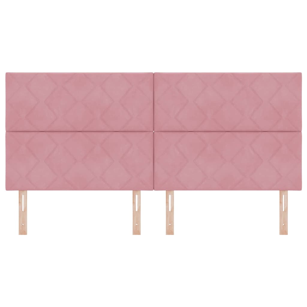 Testiera LED Rosa 200 cm Pelle Sintetica