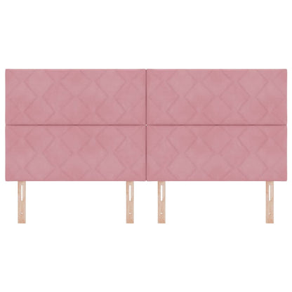 Testiera LED Rosa 200 cm Pelle Sintetica