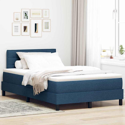 Letto a molle con materasso Blu 120 x 190 cm Tessuto