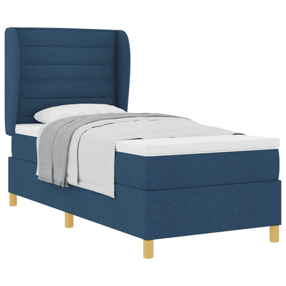 Letto a molle con materasso Blu 200 x 80 cm Tessuto