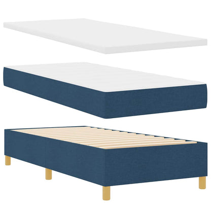 Letto a molle con materasso Blu 200 x 100 cm Tessuto