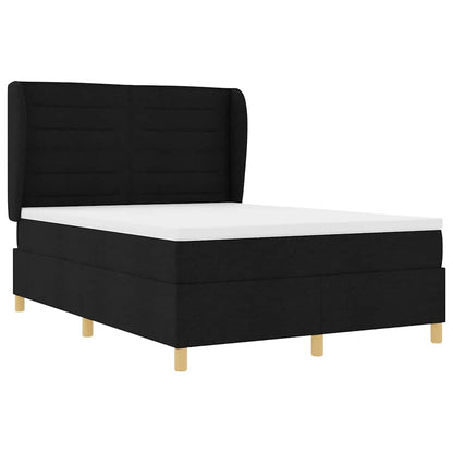 Letto a molle con materasso Nero 200 x 160 cm Tessuto