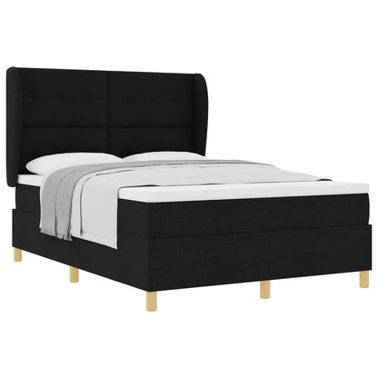 Letto a molle con materasso Nero 200 x 160 cm Tessuto