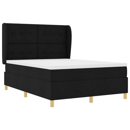 Letto a molle con materasso Nero 200 x 160 cm Tessuto
