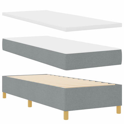 Letto a molle con materasso Grigio chiaro 200 x 80 cm Tessuto