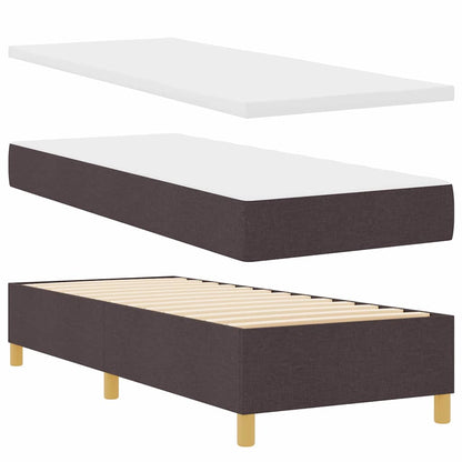 Letto con molle e materasso Grigio Scuro 90x190 cm Tessuto