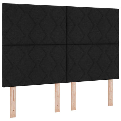Letto a molle con materasso Nero 200 x 160 cm Tessuto