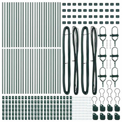 Palo della recinzione 52 pcs Verde 3,2 x 3,2 x 100 cm