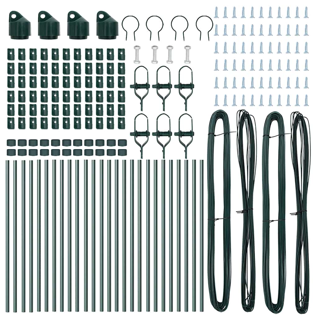 Palo della recinzione 26 pcs Verde 3,2 x 3,2 x 120 cm